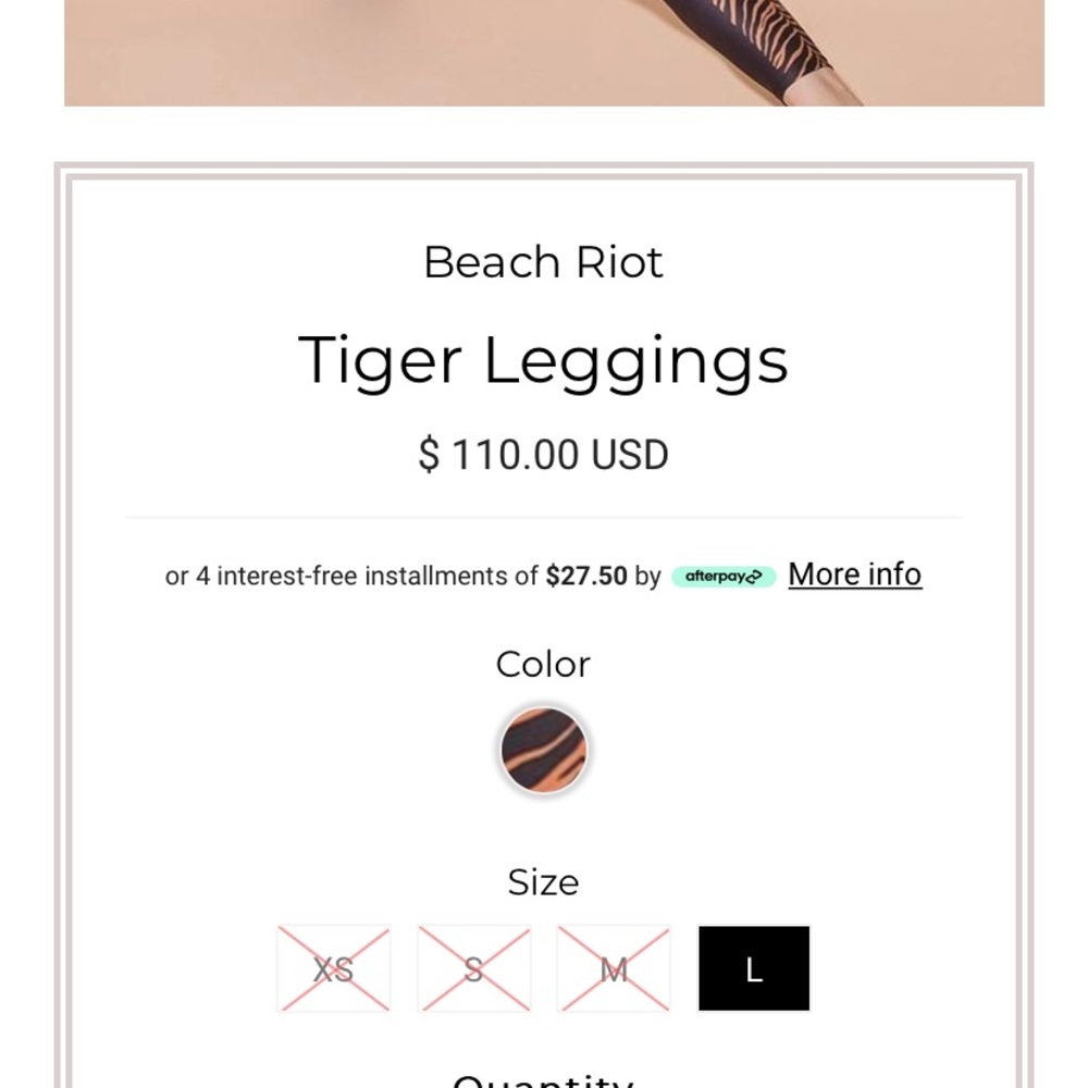 Beach Riot Tiger Legging ๐ - Picture 7 of 12